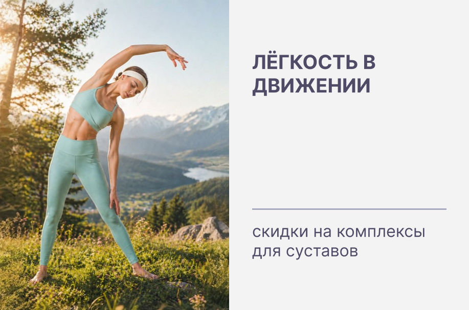 Верните лёгкость в движении. Скидки на комплексы для суставов!