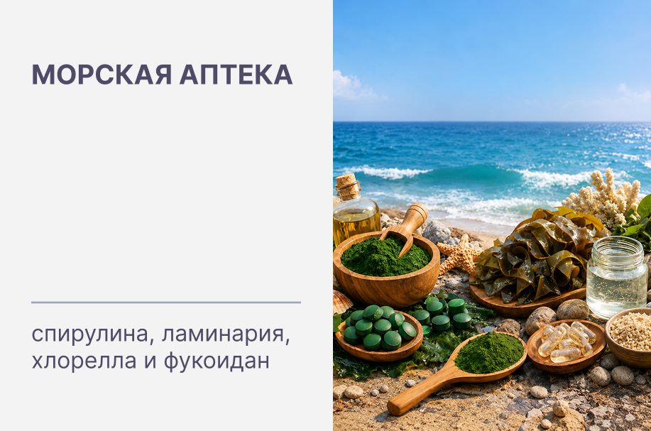Морская аптека: спирулина, ламинария, хлорелла и фукоидан