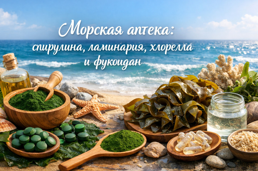 Морская аптека: спирулина, ламинария, хлорелла и фукоидан