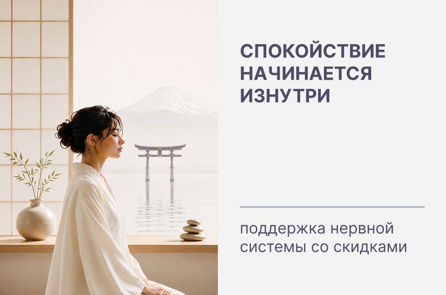 Спокойствие начинается изнутри: поддержка нервной системы со скидками!