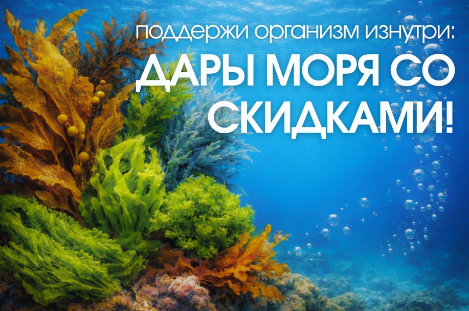 Дары моря со скидками — время поддержать организм изнутри!