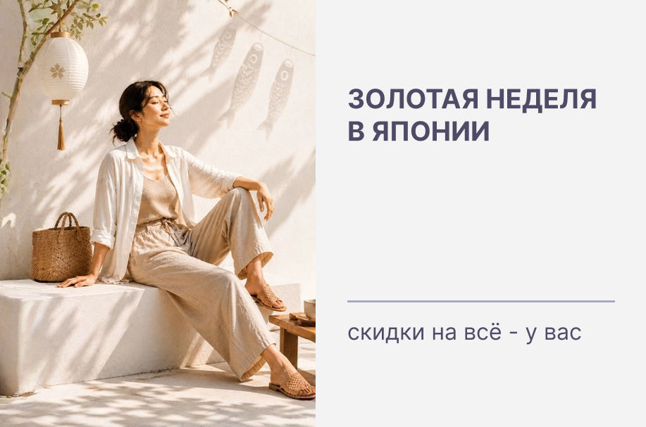 Золотая неделя в Японии, а скидки на всё — у вас!