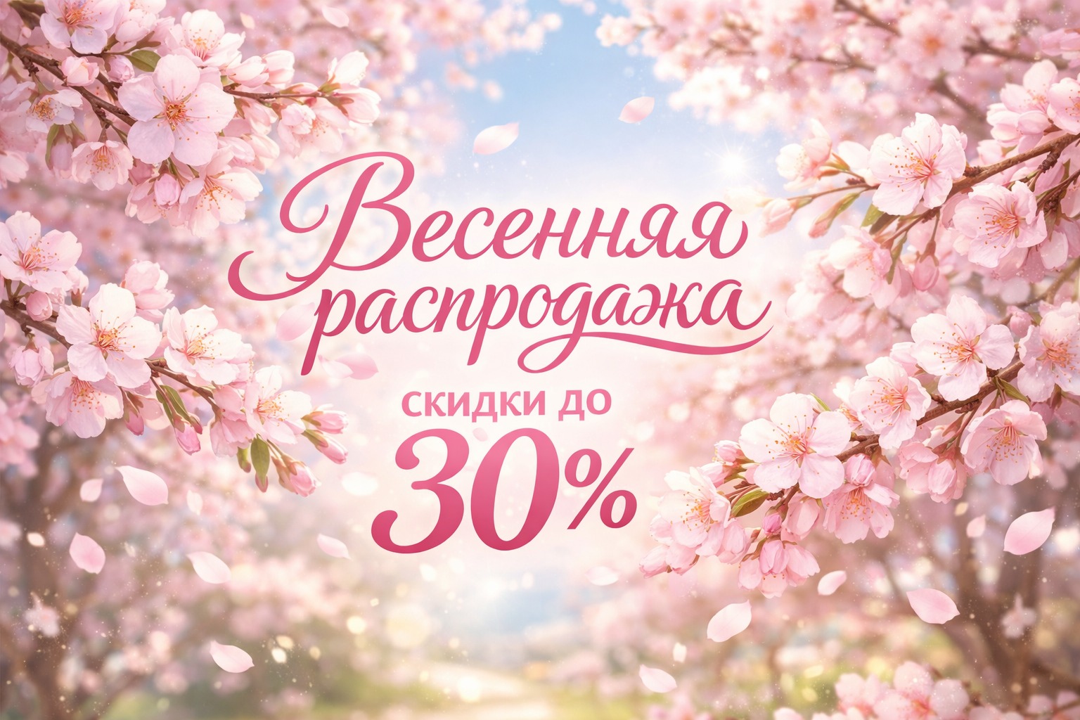 Весенний подарок к 8 Марта — скидки до 30%