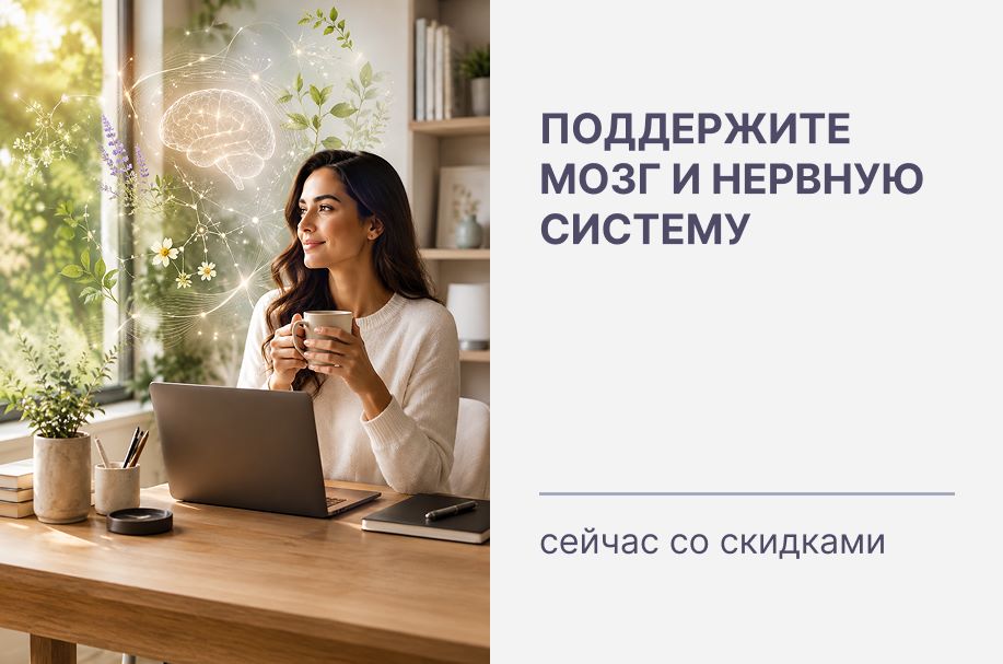 Поддержите мозг и нервную систему - сейчас со скидками!