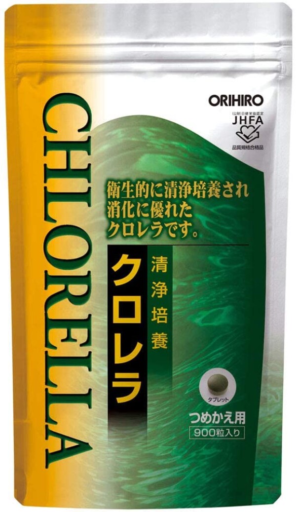 Чистая хлорелла для восстановления баланса питательных веществ в организме (30 дней) Orihiro Pure Culture Chlorella