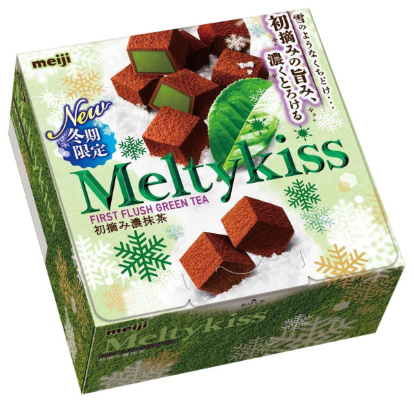 Молочный шоколад с зеленым чаем матча MEIJI Melty Kiss First Flush Green Tea