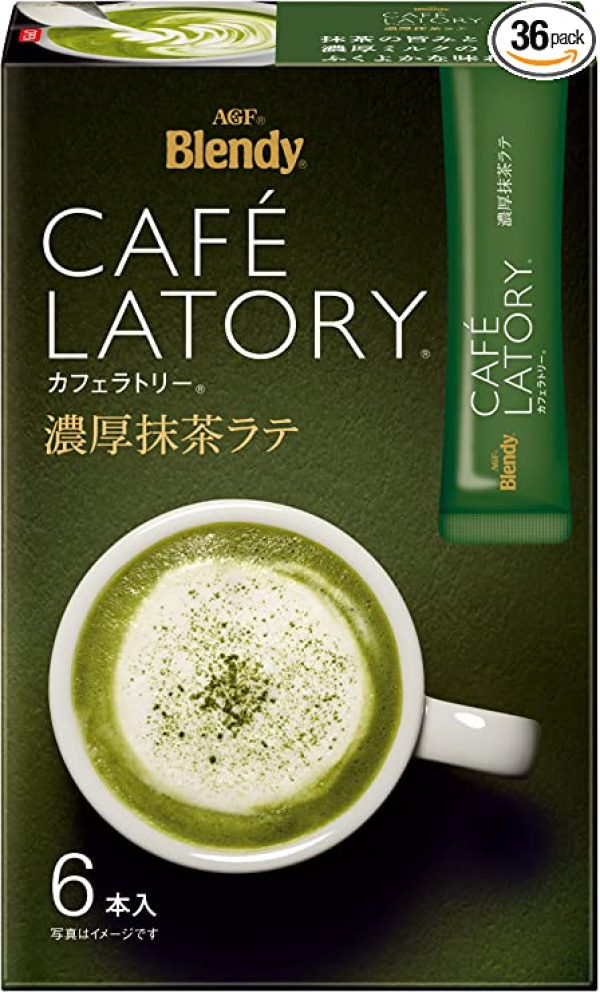 Растворимый чай матча латте AGF Blendy Cafe Latley Stick Rich Matcha Latte