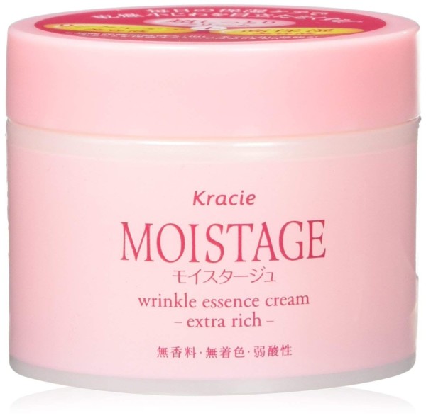 Разглаживающий крем с маточным молочком и скваланом Kracie Moistage Wrinkle Essence Cream Extra Rich