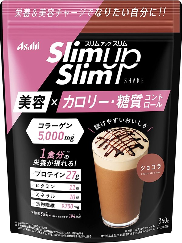 Протеиновый шоколадный коктейль Slim Up Slim Asahi с коллагеном и молочнокислыми бактериями