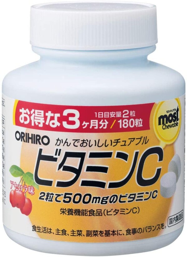 Жевательные таблетки с витамином С ORIHIRO Chewable Vitamin C