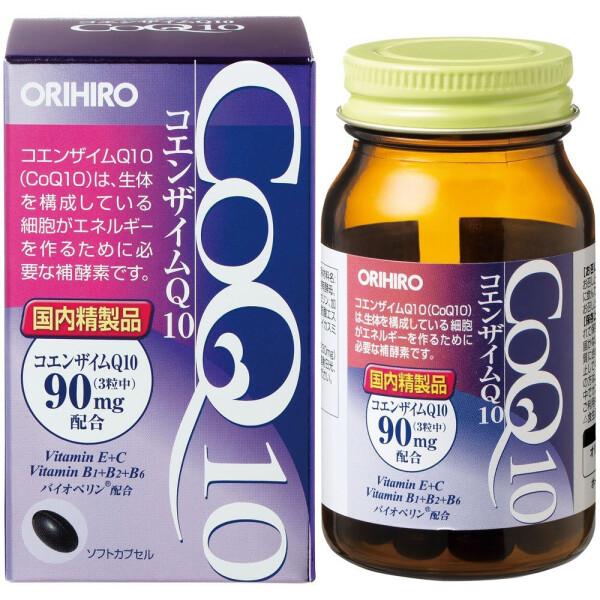 Комплекс с коэнзимом Q10 и витаминами для здоровья сердца и кровеносной системы Orihiro Coenzyme Q10