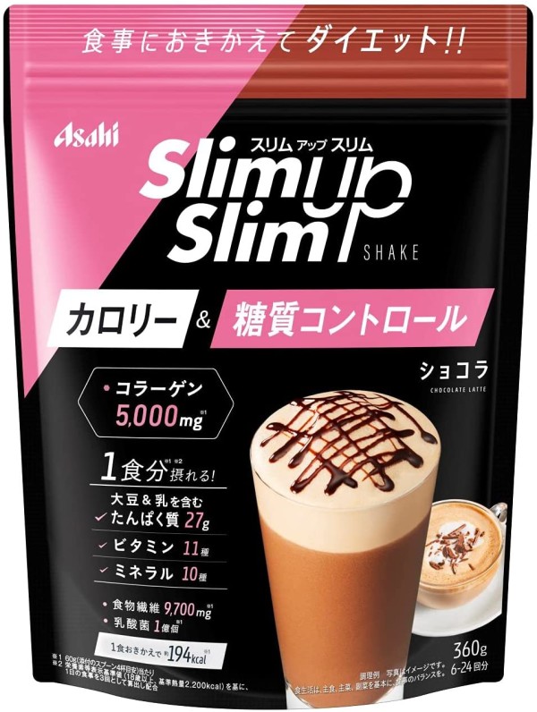 Протеиновый шоколадный коктейль Slim Up Slim Asahi с коллагеном и молочнокислыми бактериями
