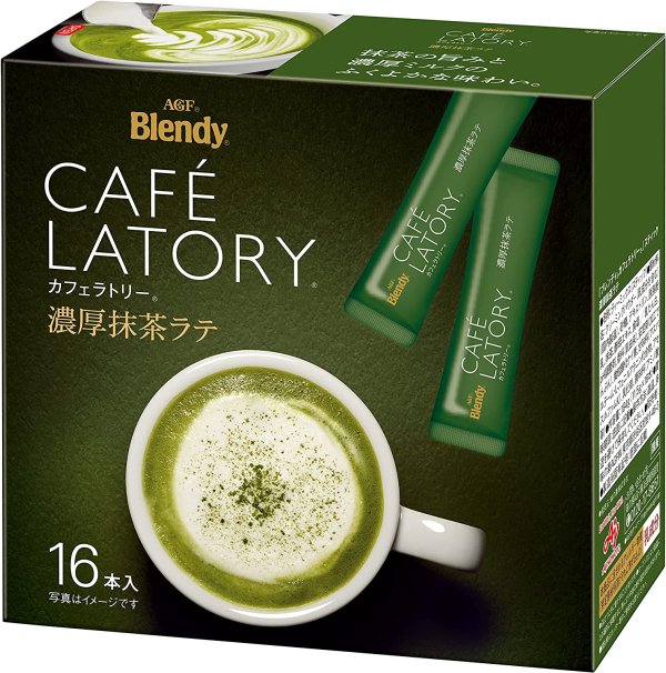 Растворимый чай матча латте AGF Blendy Cafe Latley Stick Rich Matcha Latte