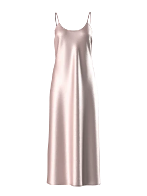 Атласное длинное платье-комбинация с открытой спиной Victoria’s Secret Satin Long Slip Dress
