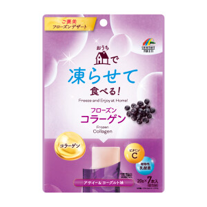 Низкокалорийный десерт с коллагеном и пробиотиками для красоты кожи Unimat Riken Frozen Collagen Acai & Yogurt Flavor