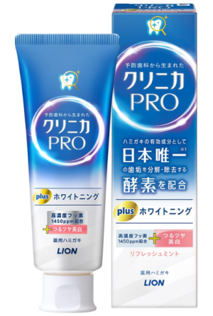 Отбеливающая паста с энзимами Lion CLINICA PRO plus Whitening