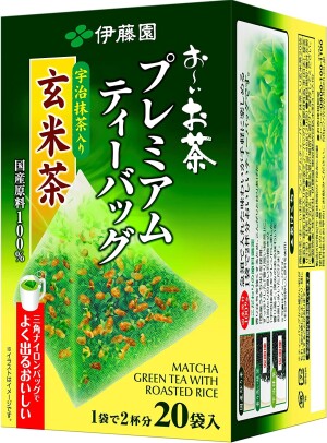 Зелёный чай Генмайча с обжаренным рисом Premium в одноразовых пакетиках