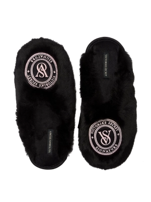 Меховые тапочки с закрытым носком Victoria’s Secret Closed-Toe Faux Fur Slippers