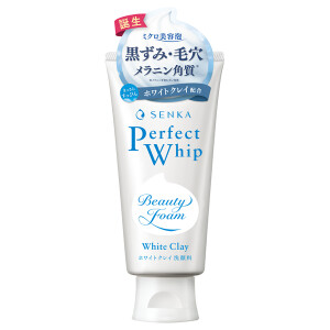 Пенка для умывания с белой глиной для глубокой очистки кожи и борьбы с черными точками Shiseido Hada-Senka Perfect Whip White Clay