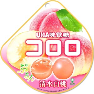 Жевательные конфеты с коллагеном и персиковым соком UHA white peach