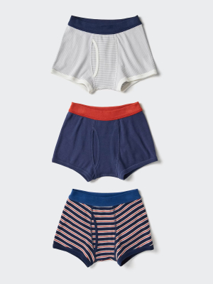 Детские трусы-боксеры для мальчиков Uniqlo BOYS Boxer Briefs  3-Pack