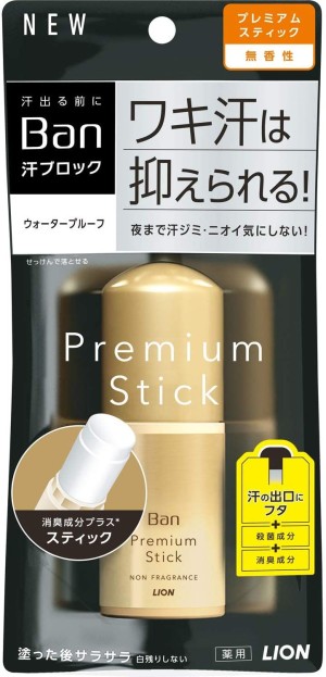Дезодорант-антиперспирант стик Ban LION Nano-ion Block Stick Premium Label                    