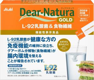 Порошок с молочнокислыми бактериями и клетчаткой для ЖКТ и иммунитета Asahi Dear-Natura L-92 Lactic Acid Bacteria & Dietary Fiber
