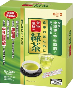 Быстрорастворимый зеленый чай для контроля уровня глюкозы в крови Nisshin Oillio Green Tea With Dietary Fiber