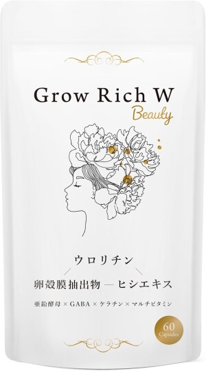 Комплекс для здоровья и блеска волос с уролитином Grow Rich W Beauty