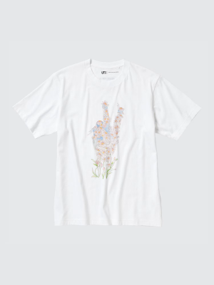 Футболка из коллекции «PEACE FOR ALL / JW Anderson» Uniqlo PEACE FOR ALL T-Shirt JW Anderson