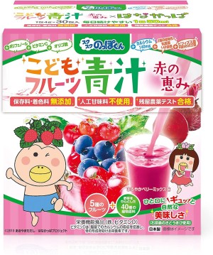 Фруктовый аодзиру для детей с молочнокислыми бактериями, витамином D и β-каротином Suku Noppo Child Fruit Aojiru