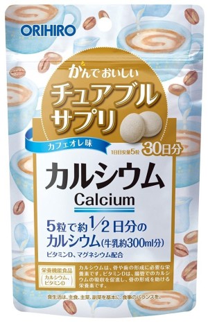 Жевательный кальций ORIHIRO CALCIUM с кофейно - молочным вкусом                                  