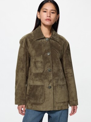 Замшевый женский жакет Uniqlo Suede Jacket