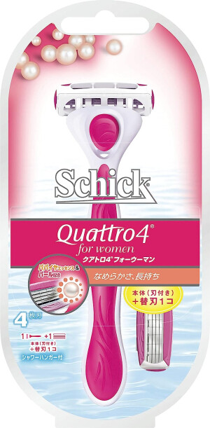 Станок для бритья с четырьмя лезвиями для чувствительной кожи Schick Quattro 4 For Women