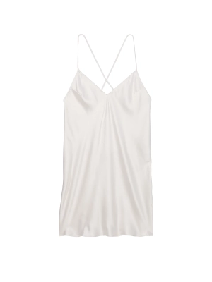 Атласное платье-комбинация с открытой спиной Victoria’s Secret Satin Open-Back Slip Dress