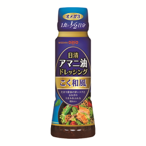 Заправка с льняным маслом, луком и соевым соусом тамари Nisshin Oillio Linseed Oil Dressing Rich Japanese Style