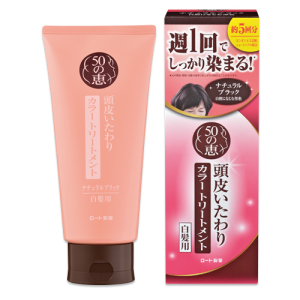 Средство для глубокого окрашивания и укрепления седых волос с экстрактом водорослей Rohto 50 Megumi Scalp Care Color Treatment