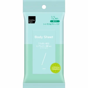 Очищающие освежающие салфетки для тела Matsukiyo Body Sheet Thick Type Citrus Verbena