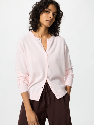 Легкий кардиган с круглым вырезом и UV-защитой Uniqlo UV Cut Crew Neck Cardigan Washable