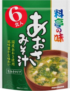 Мисо-суп с водорослями аоса и тофу Marukome Ryotei no Aji Aosa Miso Soup