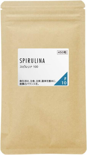 Чистая спирулина в таблетках для укрепления здоровья Nichie Spirulina 100%