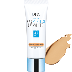 Лечебная кремовая основа под макияж с отбеливающим эффектом DHC Medicated PW Cream Foundation SPF 41 PA+++