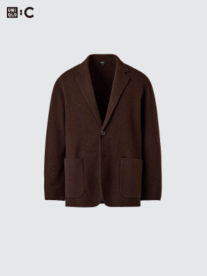 Вязаный жакет из шерстяного бленда Uniqlo Knit Jacket Wool Blend