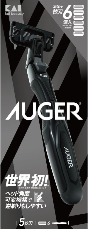 Бритвенный станок с 5 лезвиями KAI AUGER 5-Blade Razor Combo Pack (6 сменных кассет)
