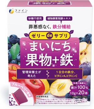 Витаминное желе с железом и ферментированными растительными экстрактами FINE JAPAN Jelly de Supplement Delicious