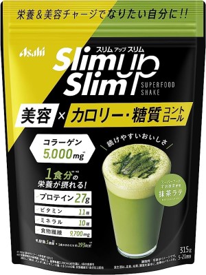 Протеиновый коктейль с коллагеном и ферментами со вкусом матча Slim Up Slim ASAHI Enzyme + Super Food Shake Matcha Latte
