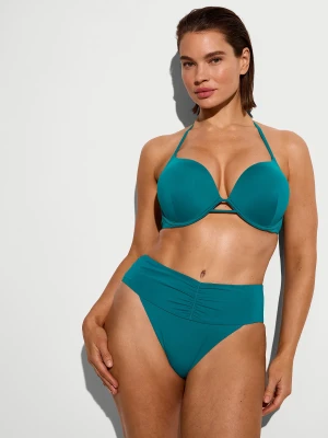 Плавки бикини с высокой посадкой и драпированным поясом Victoria’s Secret Swim Parrot Blue