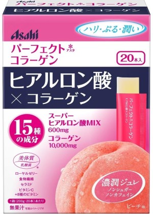 Желе Asahi с коллагеном и гиалуроновой кислотой со вкусом персика на 20 дней                