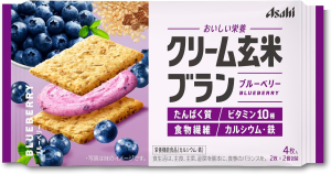 Диетическое рисовое печенье с кремовой начинкой Asahi Cream Brown Rice Bran