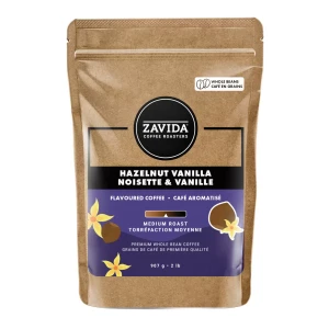 Кофе в зернах средней обжарки с ароматом фундука и ванили ZAVIDA WHOLE BEAN FLAVOURED COFFEE MEDIUM ROAST HAZELNUT VANILLA